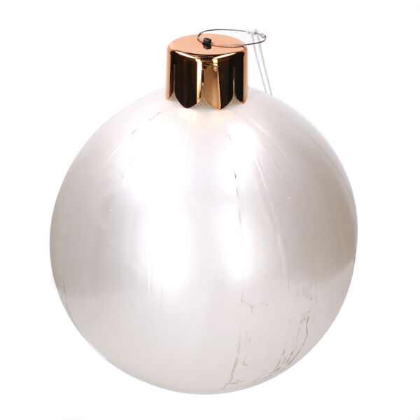 SFERA PLASTICA GONFIABILE BIANCO TONDO CM D.45