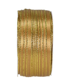 ROTOLO DOUBLE FACE SATIN 6mm 50 m gold