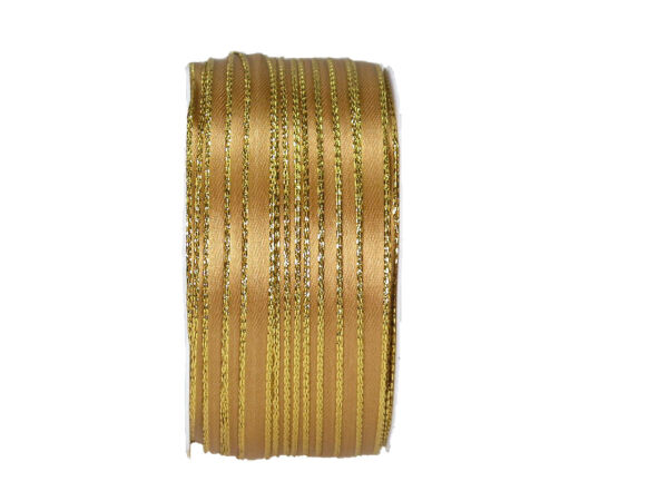 ROTOLO DOUBLE FACE SATIN 6mm 50 m gold