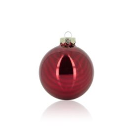 PALLINE PER ALBERO IN VETRO BOX 16  MM 80 BORDEAUX