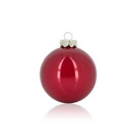 PALLINE PER ALBERO IN VETRO BOX 16  MM 80 ROSSO SCURO OPACO