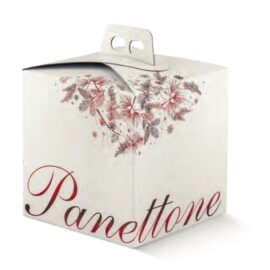 SCATOLA PANETTONE QUADRELLA MM 210X210XH220 DOLCE IDEA ROSSO