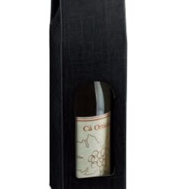 SCATOLA 1 BOTTIGLIA MM 90X90XH385 SETA NERO