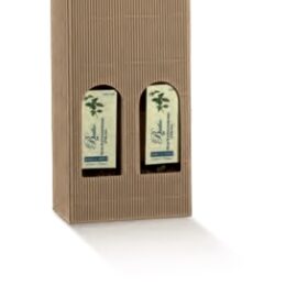 SCATOLA PETIT 2 BOTTIGLIE MM 110X55XH240 ONDA AVANA SCATOLA PETIT 2 BOTTIGLIE MM 110X55XH240 ONDA AVANA