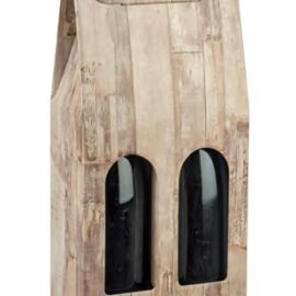 SCATOLA 2 BOTTIGLIE MM 180X90X385  WOOD