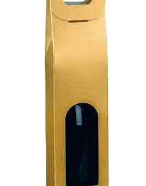 SCATOLA 1 BOTTIGLIA MM 90X90XH385 FIBRA ORO