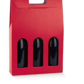 SCATOLA 3 BOTTIGLIA CM270X90X385 FIBRA ROSSA SCATOLA 3 BOTTIGLIA CM270X90X385 FIBRA ROSSA