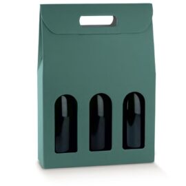 SCATOLA 3 BOTTIGLIA CM270X90X385 FIBRA VERDE SCATOLA 3 BOTTIGLIA CM270X90X385 FIBRA VERDE