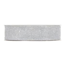 NASTRO NATALIZIO glitter net mm 40X50 mt ARGENTO