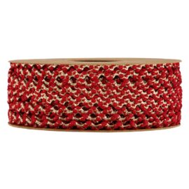 ROTOLO CORDINO GLITTER WAVES MM5X15MT ROSSO ROTOLO CORDINO GLITTER WAVES MM5X15MT ROSSO