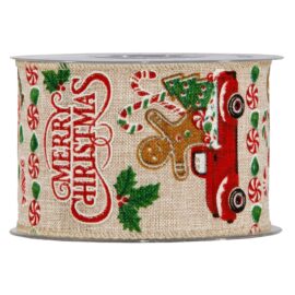 ROTOLO NASTRO GINGERBREAD MAN W/CAR MM63X10MT ROTOLO NASTRO GINGERBREAD MAN W/CAR MM63X10MT