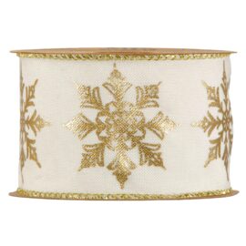 ROTOLO NASTRO SNOWFLAKES MM63X10MT cream ROTOLO NASTRO SNOWFLAKES MM63X10MT cream