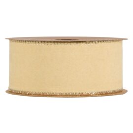 ROTOLO NASTRO D.SIDES VELVET&GLITTTER MM40X10MT cream ROTOLO NASTRO D.SIDES VELVET&GLITTTER MM40X10MT cream