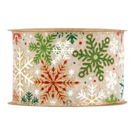 ROTOLO NASTRO SNOWFLAKE MM63X10MT ROTOLO NASTRO SNOWFLAKE MM63X10MT
