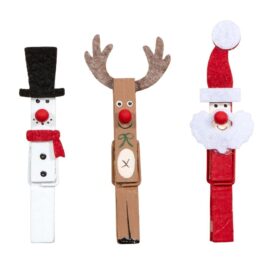 MOLLETTA DEER/SNOWMAN/SANTA (6PZ) CM2,7XH9,5 MOLLETTA DEER/SNOWMAN/SANTA (6PZ) CM2,7XH9,5