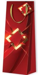 BORSA BOTTIGLIA MATT LUX ROSSO CM. 12+8X36AL PZ BORSA BOTTIGLIA MATT LUX ROSSO CM. 12+8X36AL PZ