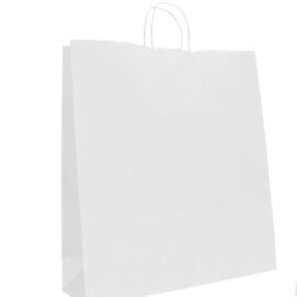 BORSA CARTA MANIGLIA RITORTA BIANCA 45+15X49 IN SCATOLA BORSA CARTA MANIGLIA RITORTA BIANCA 45+15X49 IN SCATOLA